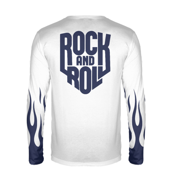 Мужской лонгслив с изображением Rock цвета Белый