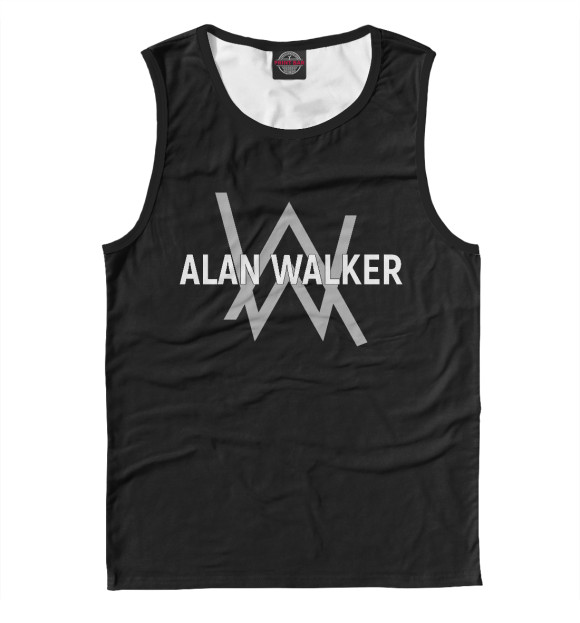 Майка для мальчика с притом Alan Walker цвета Белый Майка для мальчика с изображением Alan Walker цвета Белый