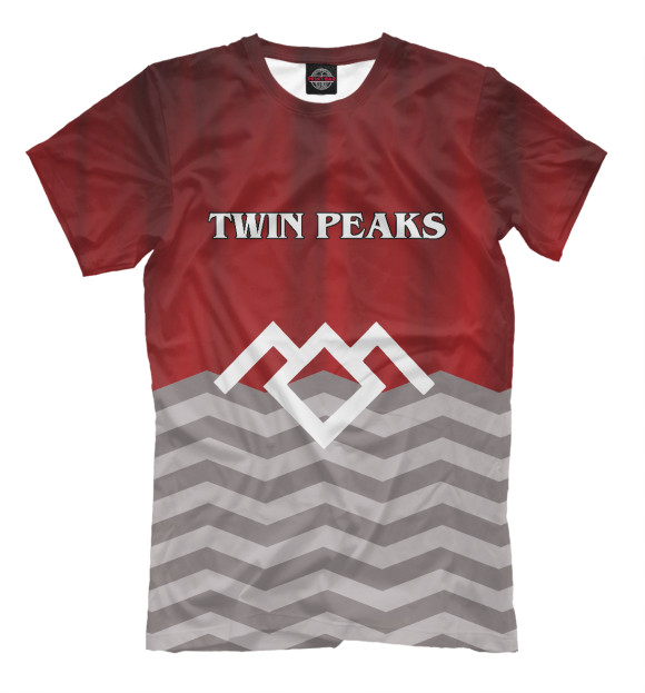 Мужская футболка с изображением Twin Peaks цвета Темно-бордовый