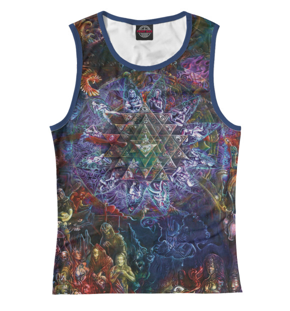 Женская майка с изображением Пирамида цвета Белый