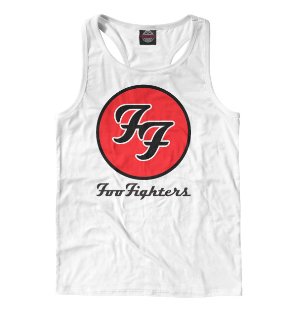 Мужская майка-борцовка с изображением Foo Fighters цвета Белый