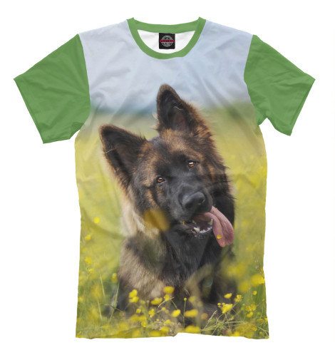

Футболки Print Bar, Молочно-белый, Немецкая овчарка в жёлтом