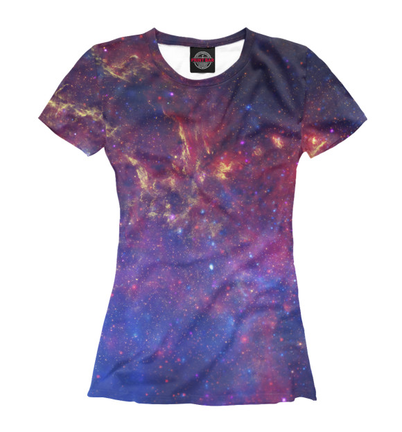 Женская футболка с изображением Млечный путь цвета Белый