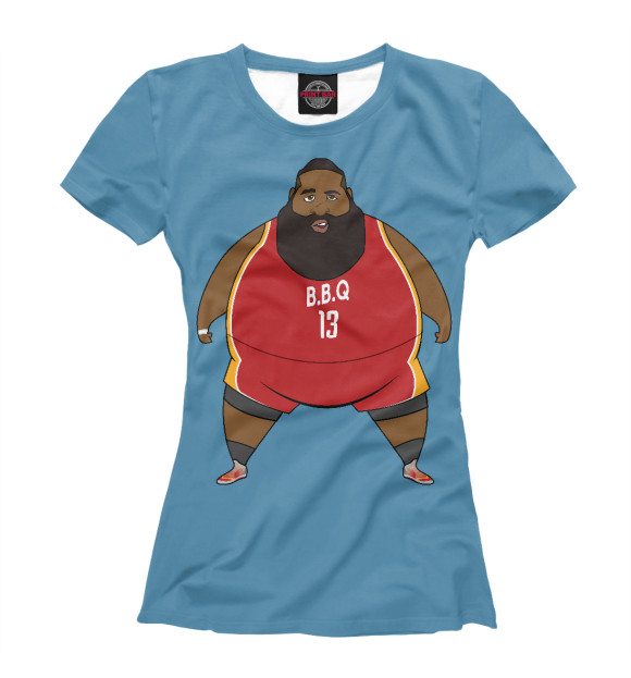 Женская футболка с изображением James Harden цвета Белый