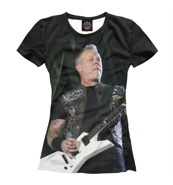 Женская футболка с изображением Metallica цвета Белый
