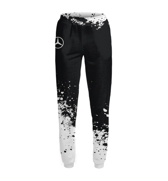 Женские спортивные штаны с изображением Mercedes-Benz abstract sport uniform цвета Белый