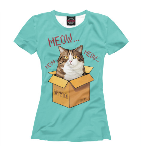 

Футболки Print Bar, Белый, MEOW