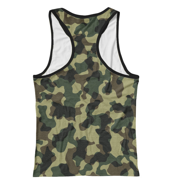 Женская майка-борцовка с изображением Камуфляж цвета Белый