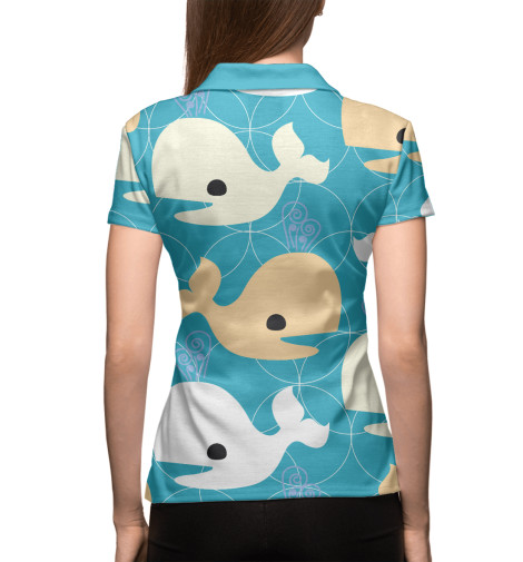 

Поло Print Bar, Белый, Кит