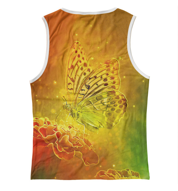 Майка для девочки с изображением Бабочка цвета Белый