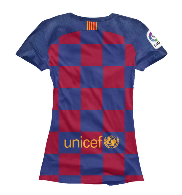 Женская футболка с изображением Барселона форма домашняя 19/20 цвета Белый