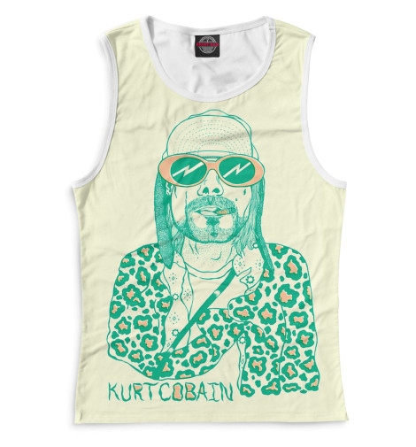 

Майки Print Bar, Белый, Kurt Cobain
