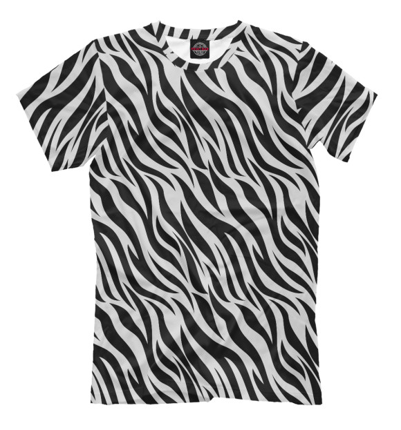 Мужская футболка с изображением Zebra цвета Молочно-белый
