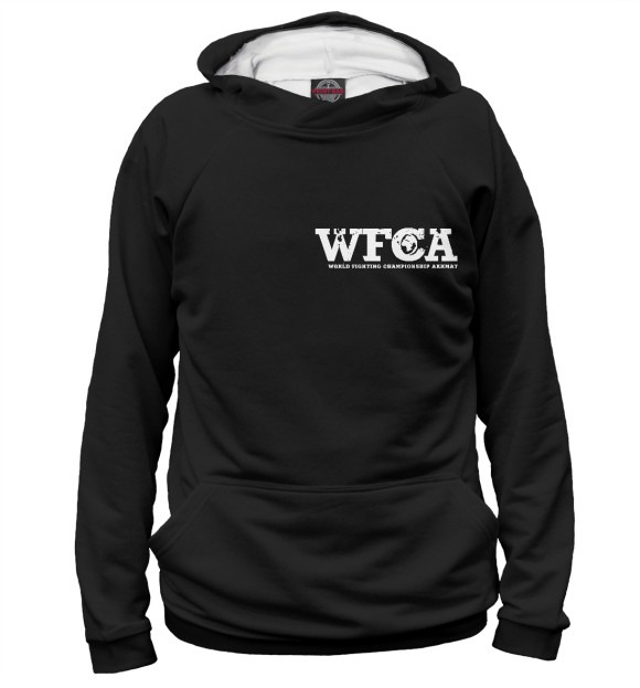 Женское худи с изображением WFCA Ахмат цвета Белый