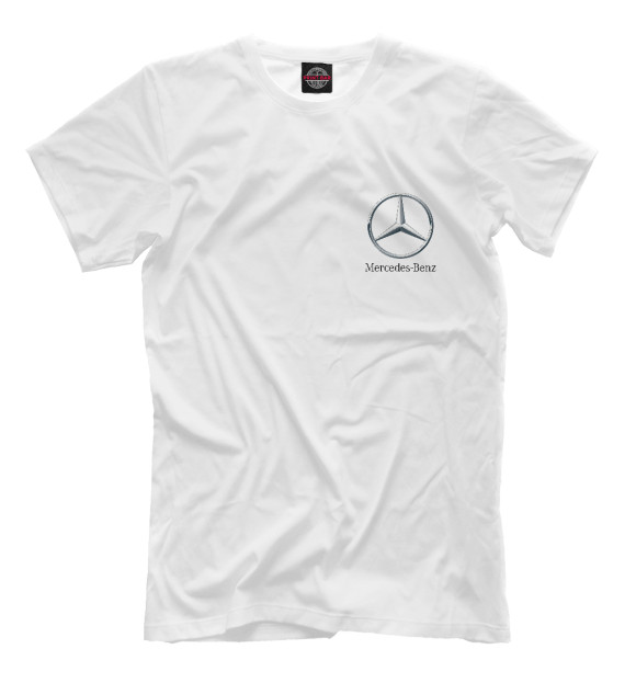 Мужская футболка с изображением Mercedes Benz цвета Белый