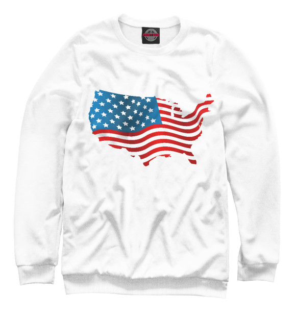 Свитшот для мальчиков с изображением Флаг США цвета Белый