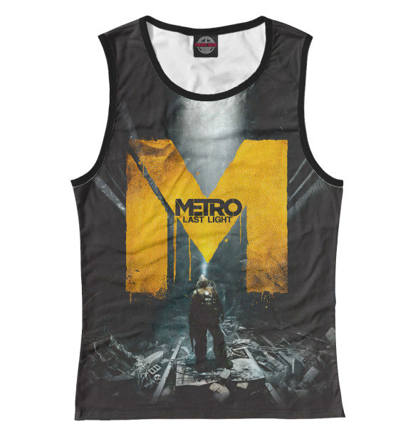 Майка для девочки с притом Metro last light цвета Белый Майка для девочки с изображением Metro last light цвета Белый