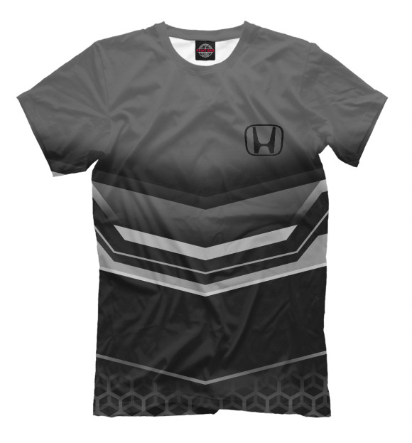 Мужская футболка с изображением Honda цвета Серый