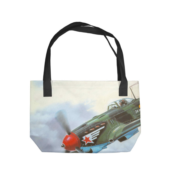 Пляжная сумка с изображением Самолет цвета 