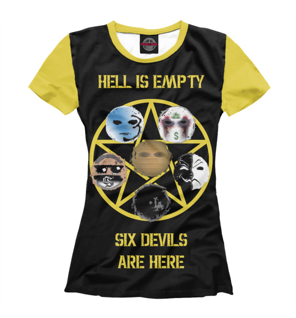 Женская футболка с изображением HU 6 Devils Are Here цвета Белый