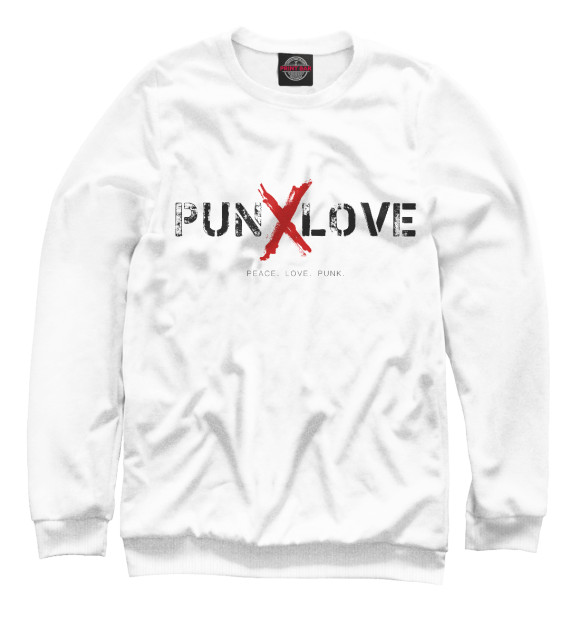 Свитшот для мальчиков с изображением Punxlove цвета Белый