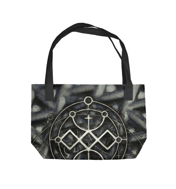 Пляжная сумка с изображением Руна —  ключ к Веданию цвета 