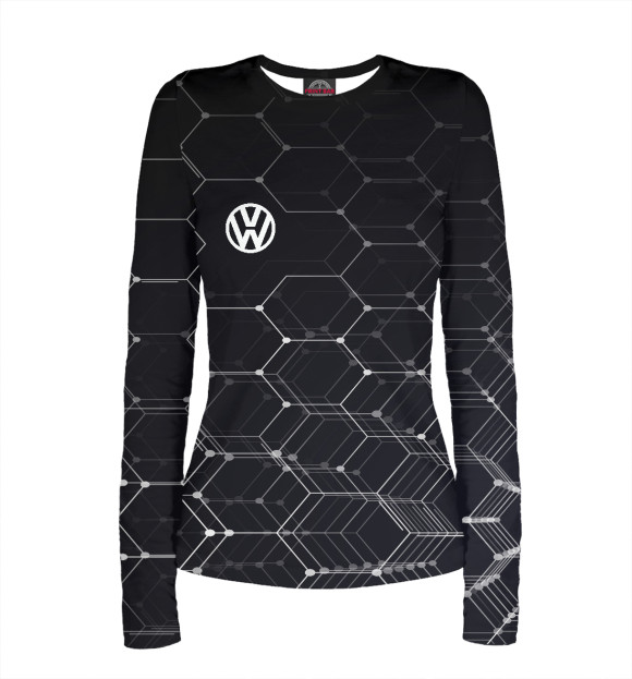 Женский лонгслив с изображением Volkswagen цвета Белый