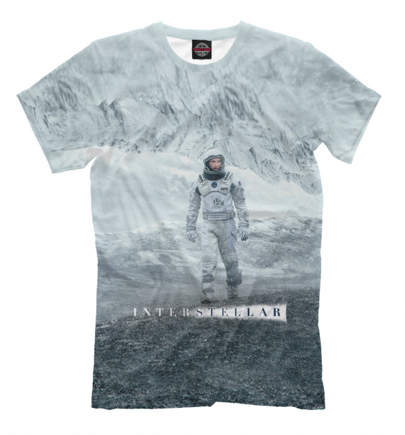 Футболка для мальчиков с изображением Интерстеллар цвета Бежевый