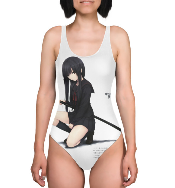 Купальник-боди с изображением Девушка цвета 