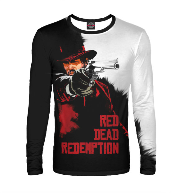 Мужской лонгслив с изображением Red Dead Redemption цвета Белый