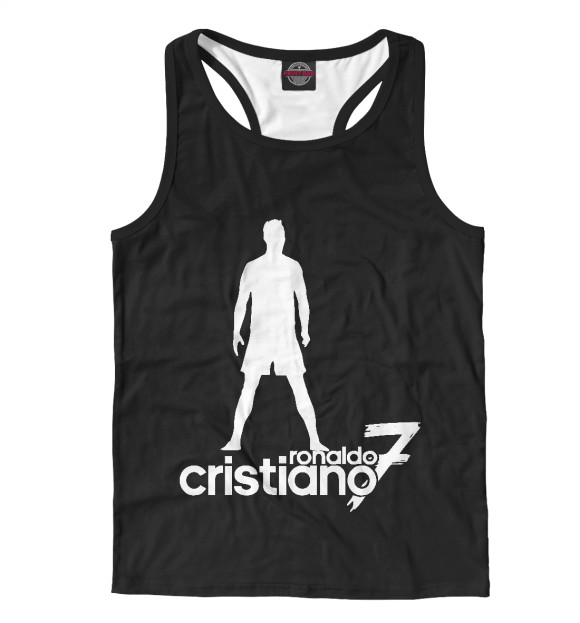 Мужская майка-борцовка с изображением Ronaldo цвета Белый