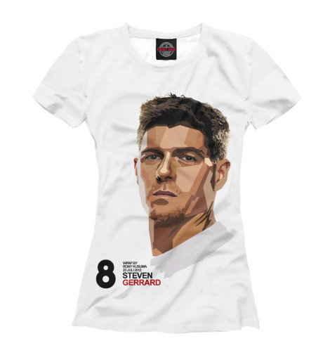 

Футболки Print Bar, Белый, FC Liverpool Steven Gerrard