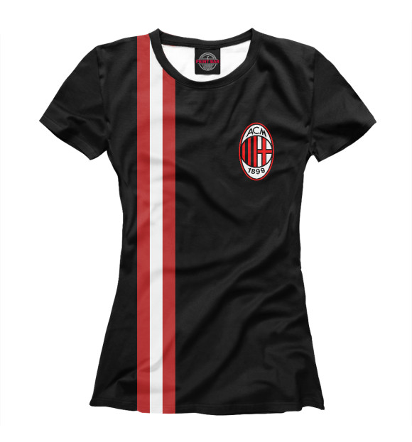 Футболка для девочек с изображением ФК Милан цвета Белый