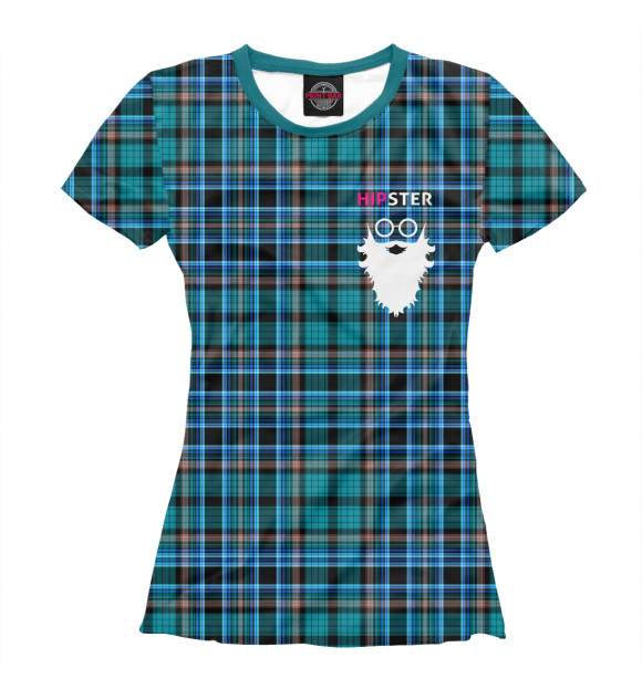 Женская футболка с изображением Хипстер цвета Белый