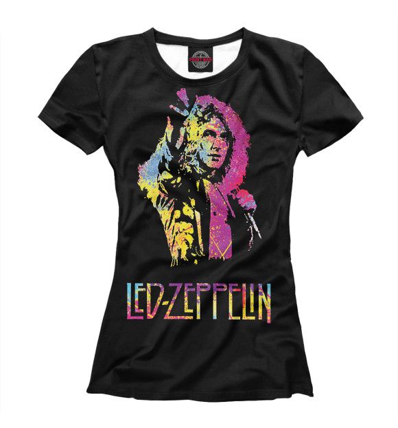 Футболка для девочек с изображением Led Zeppelin цвета Белый