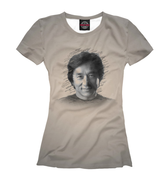 Женская футболка с изображением Джеки Чан - Jacky Chan цвета Белый