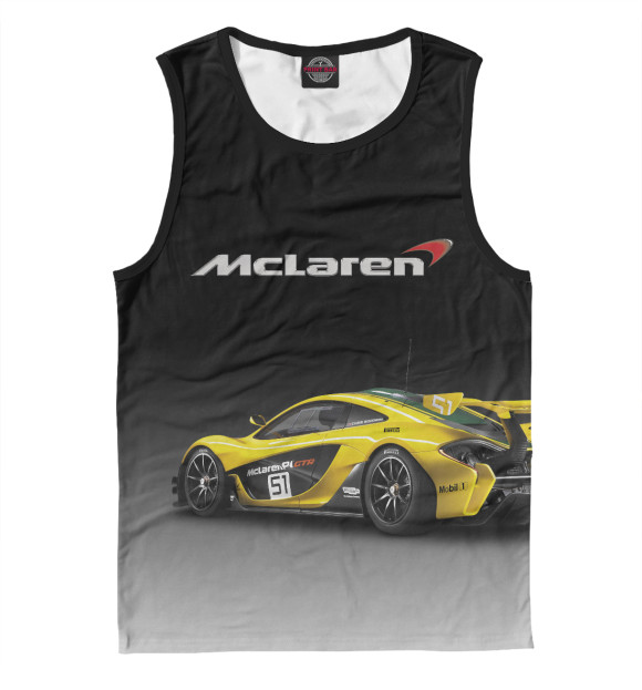 Майка для мальчика с изображением McLaren цвета Белый