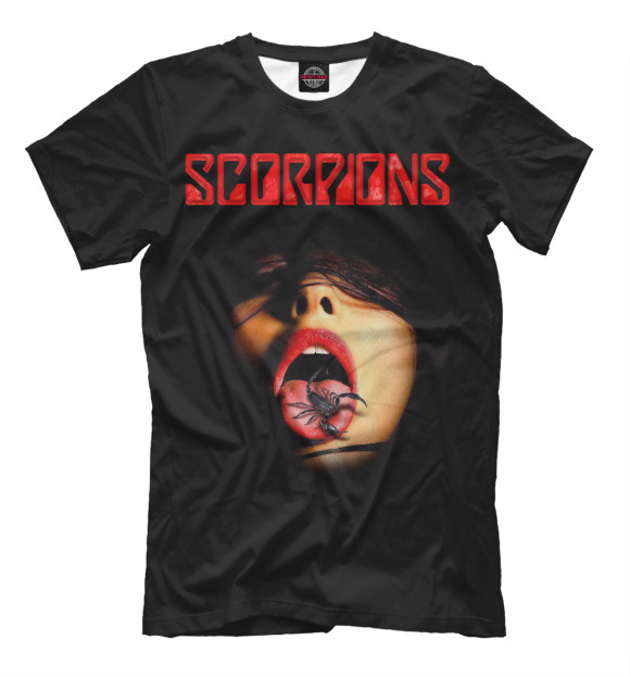 Футболка для мальчиков с изображением Scorpions цвета Черный