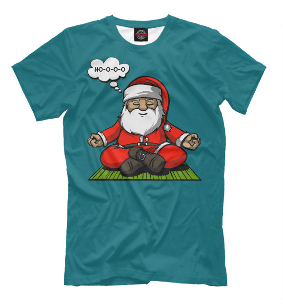 Футболка для мальчиков с изображением Santa Relax цвета Грязно-голубой