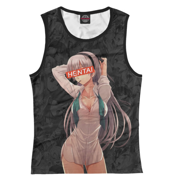 Женская майка с изображением Hentai цвета Белый