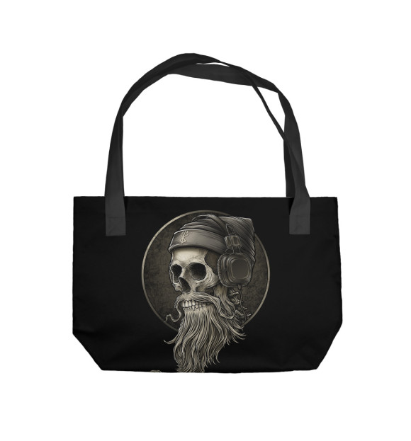 Пляжная сумка с изображением Диджей Skull цвета 