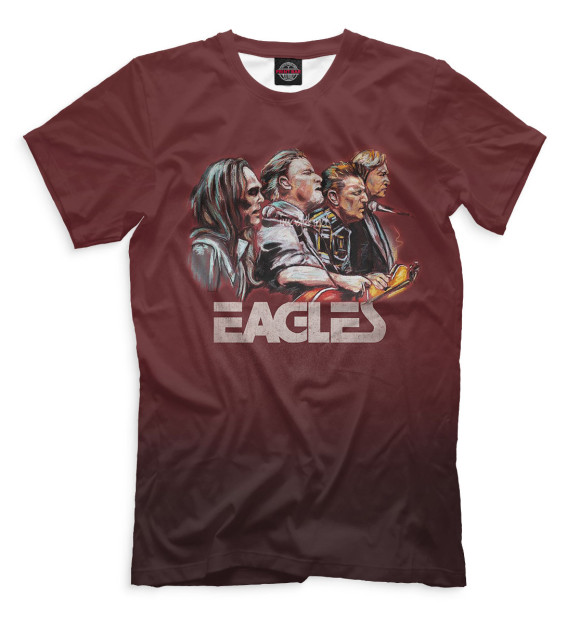 Мужская футболка с изображением Eagles цвета Темно-бордовый