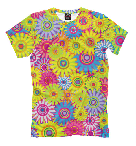 

Футболки Print Bar, Молочно-белый, Цветочный Бум