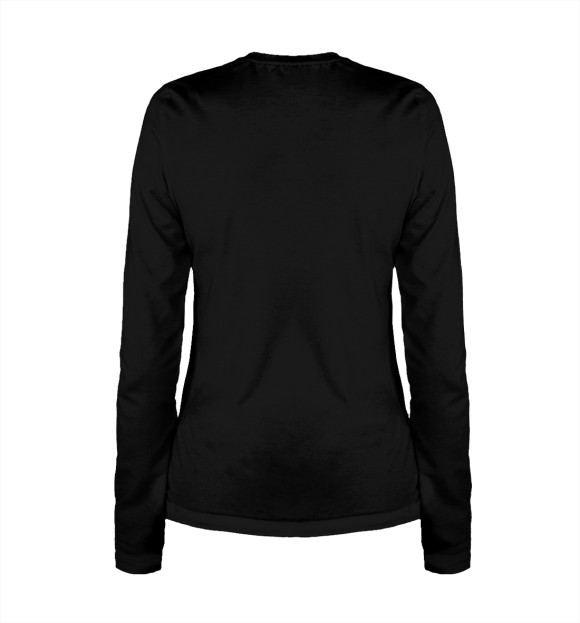 Женский лонгслив с изображением Black&Violet цвета Белый