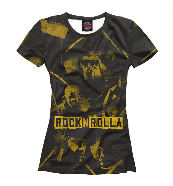 Футболка для девочек с изображением Rocknrolla цвета Белый