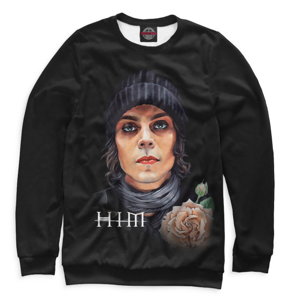 Женский свитшот с изображением Him цвета Белый