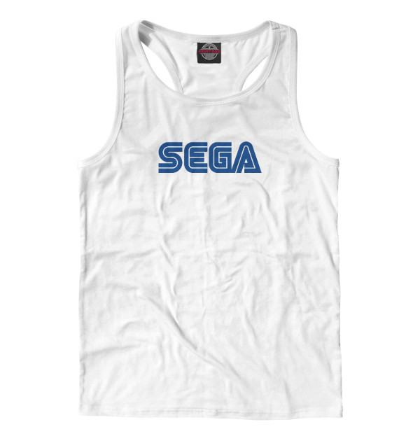 Мужская майка-борцовка с притом Sega цвета Белый Мужская майка-борцовка с изображением Sega цвета Белый