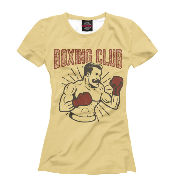 Женская футболка с изображением Boxing Ccub цвета Белый