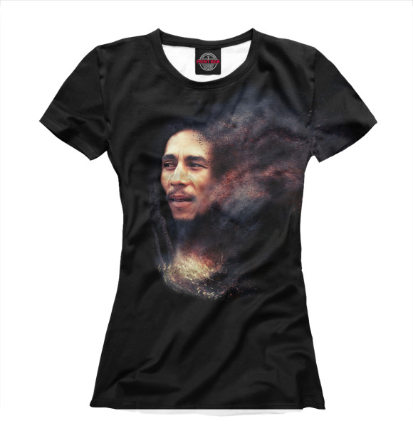 Футболка для девочек с изображением Bob Marley цвета Белый