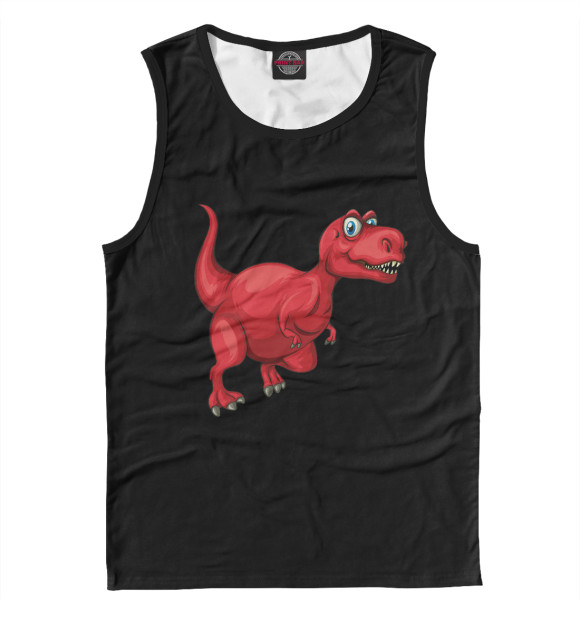 Майка для мальчика с притом Динозавр цвета Белый Майка для мальчика с изображением Динозавр цвета Белый